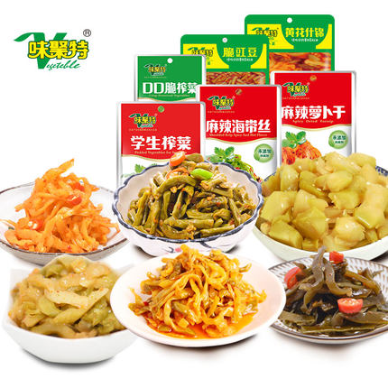 味聚特 榨菜/下饭菜 20袋 1428克 18.8元包邮
